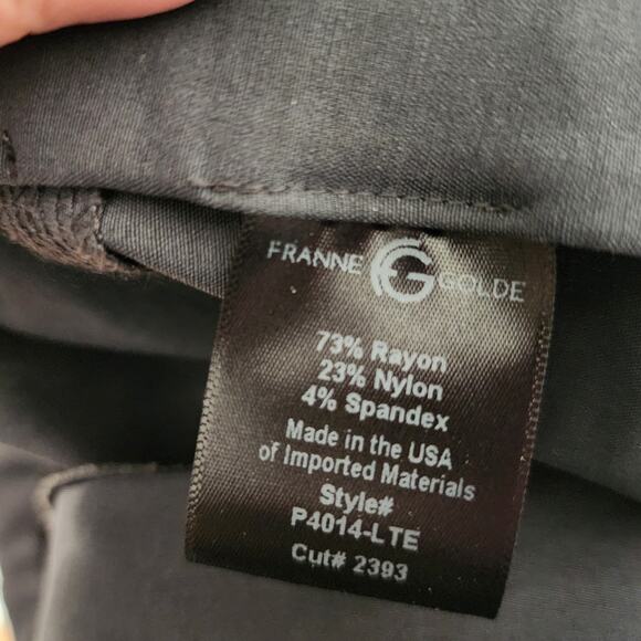 Franne Golde All Season Classic Pull-on Pants Size 10 Charcoal Gray NWT - Picture 8 of 8